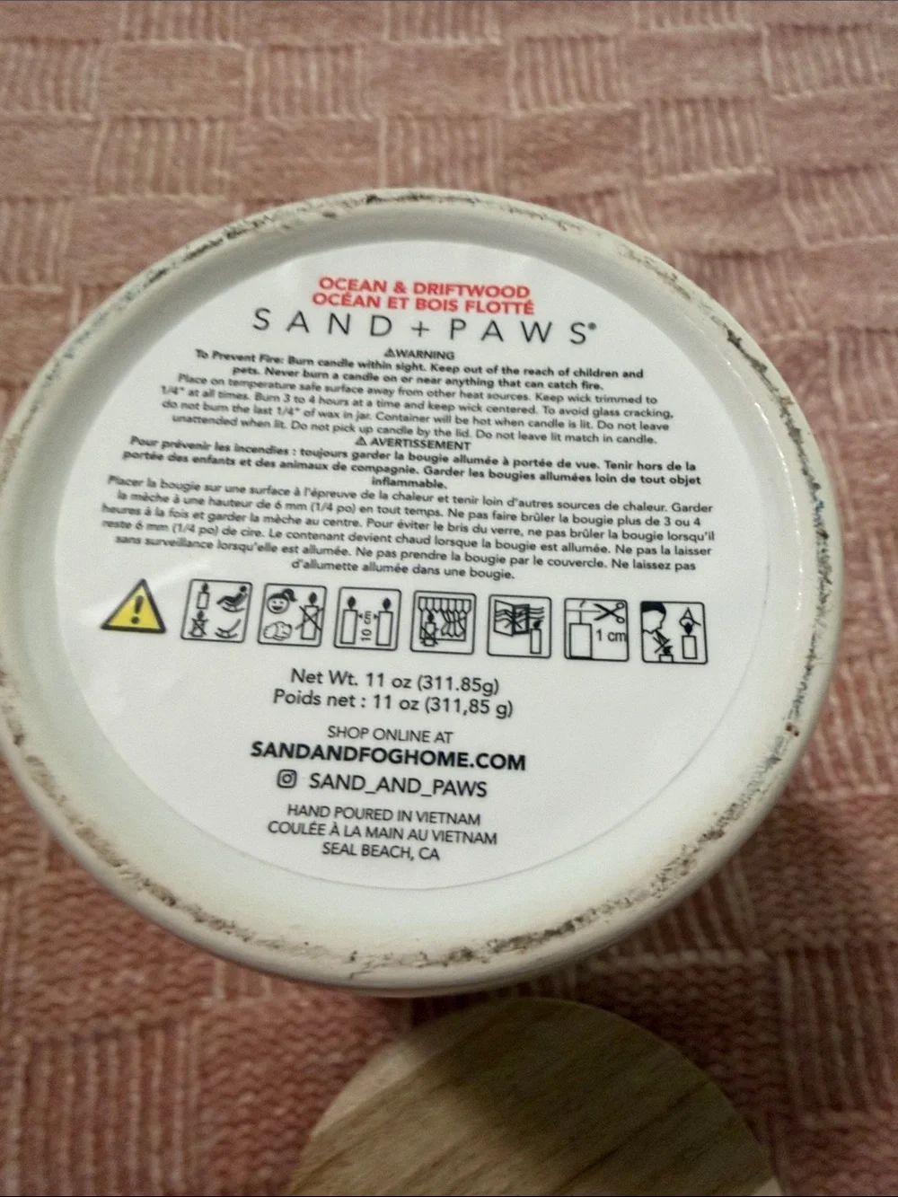 Dog candle  - White with Black French Bulldog or Boxer Design